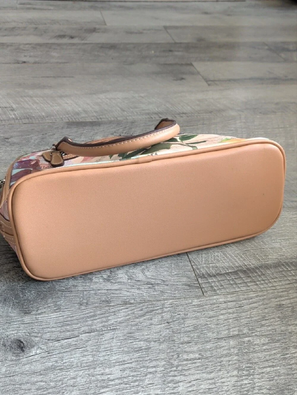 Giani Bernini Tropical Dome Floral Print Top-Handle Satchel in Peach